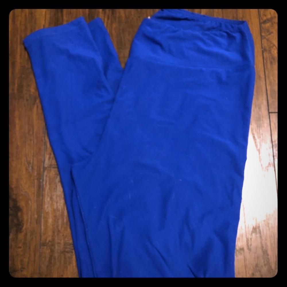 Lularoe TC Solid Blue Leggings